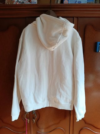 Sudadera ZARA blanca con cremallera