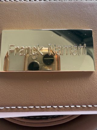 Bolso Franck Namani Piel Marrón y Dorado