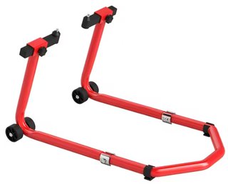 Caballlete moto delantero horquilla rojo