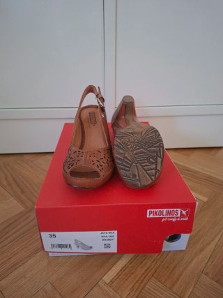 Sandalias Pikolinos tacón brandy talla 35