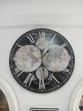 Reloj grande de pared The World mapa mundi