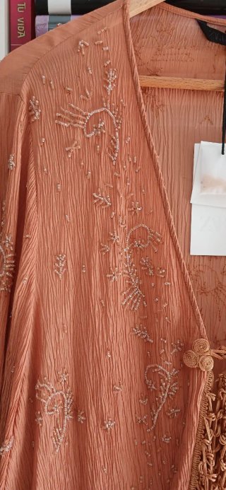 Kaftán Zara Naranja Talla Única
