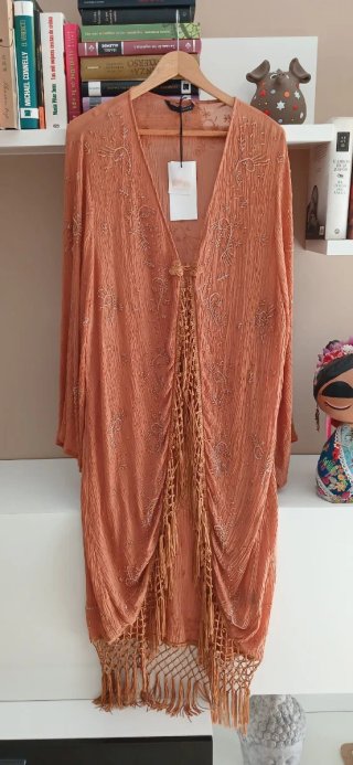 Kaftán Zara Naranja Talla Única