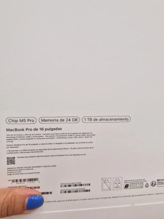 MacBook Pro 16 M5 Pro 1TB/24GB Negro