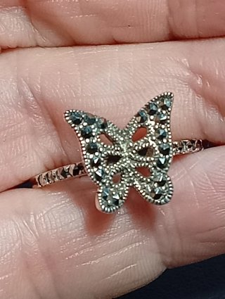 Anillo Mariposa Plata Ley marquesitas