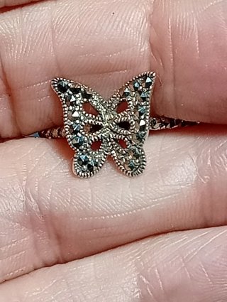 Anillo Mariposa Plata Ley marquesitas