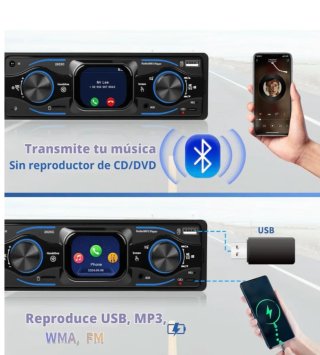 Radio Coche Pantalla Táctil Bluetooth 1 DIN