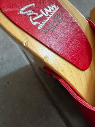 Sandalias Cuña Jaime Solé Piel Roja T.38