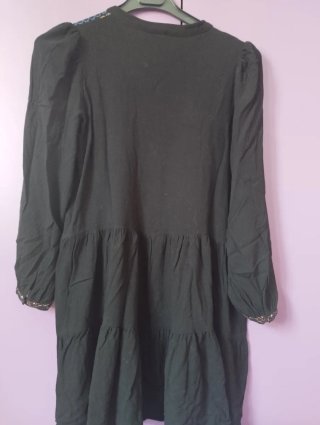 Vestido Desigual Talla L Negro Multicolor