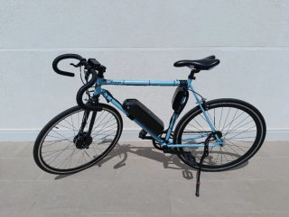 Bici Eléctrica Fixie Moma 250W 36V Azul