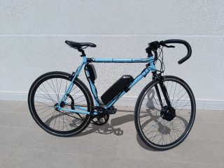 Bici Eléctrica Fixie Moma 250W 36V Azul