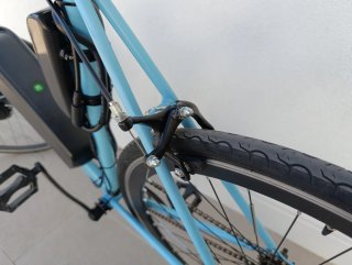 Bici Eléctrica Fixie Moma 250W 36V Azul