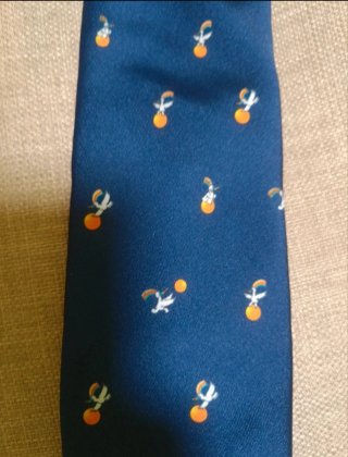 Corbata azul con dibujos de Curro