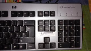 Teclado HP SmartCard KUS0133 USB Lector de Tarjeta