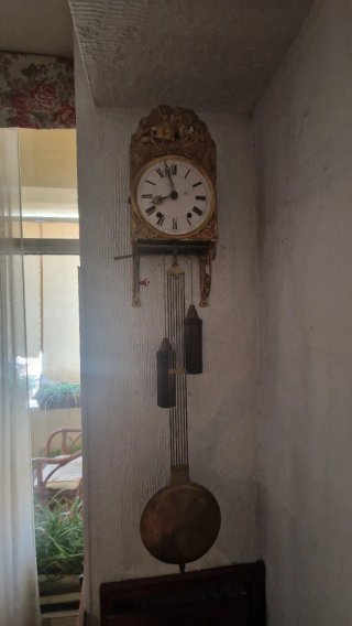 Reloj de Pared Antiguo Dorado
