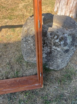 Ventana madera iroco con contras