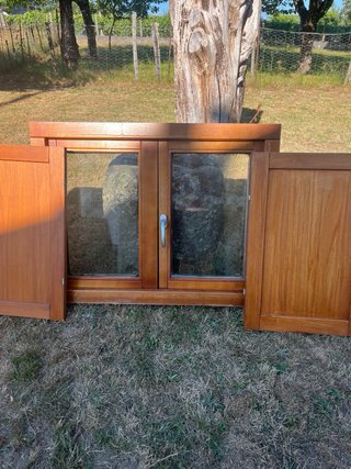 Ventana madera iroco con contras