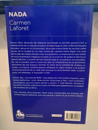Libro Nada - Carmen Laforet (Austral Educación)