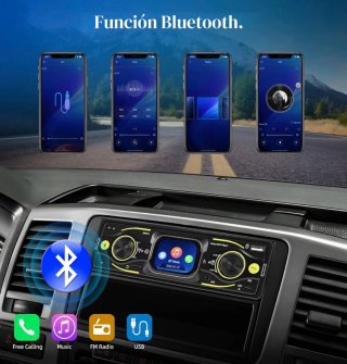 Radio Coche Pantalla Táctil Bluetooth 1DIN