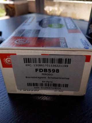 Pastillas de Freno Ferodo Premier FDB598