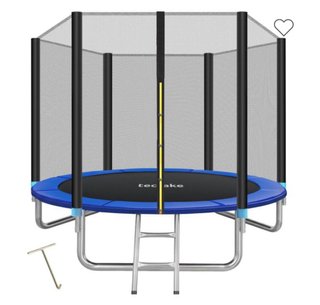 Cama elástica con red de seguridad