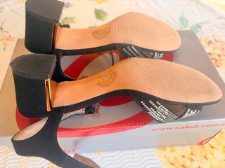 Sandalias Lamarcamoda mujer negras y plateadas
