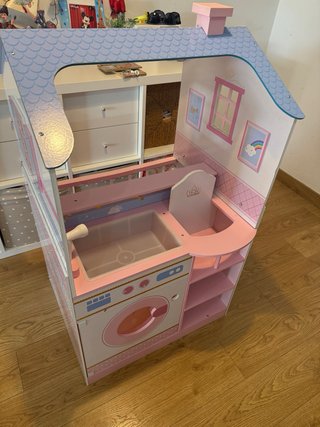 Cuna casa de madera muñecos reborn