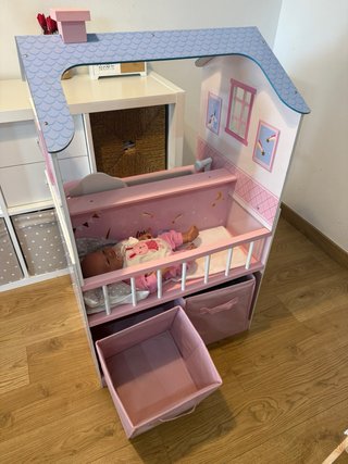 Cuna casa de madera muñecos reborn