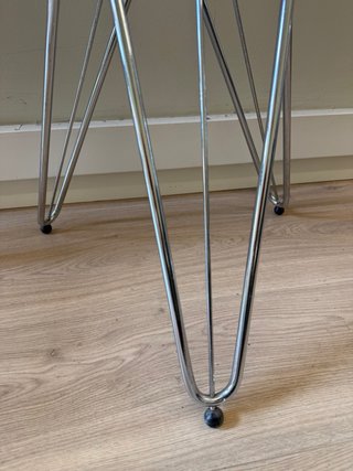 Mesa auxiliar madera y metal