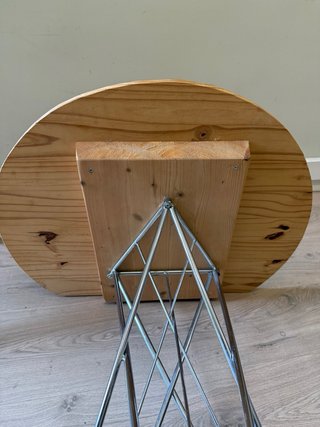 Mesa auxiliar madera y metal
