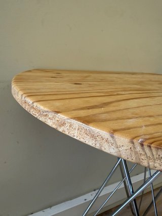 Mesa auxiliar madera y metal