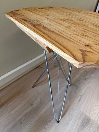 Mesa auxiliar madera y metal