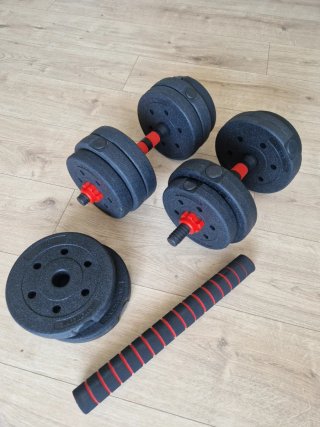 Juego de pesas con barra y discos