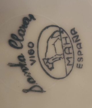 5 Platos Decorados con Figura y Flores