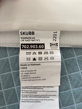 Caja de almacenaje grande IKEA blanca