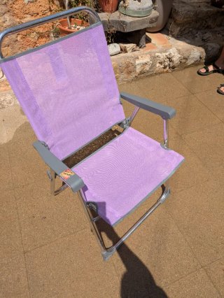Silla de Playa Plegable Morada