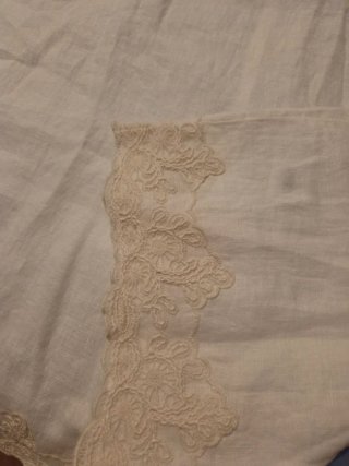 Vestido Zara blanco , 100 % lino, collection