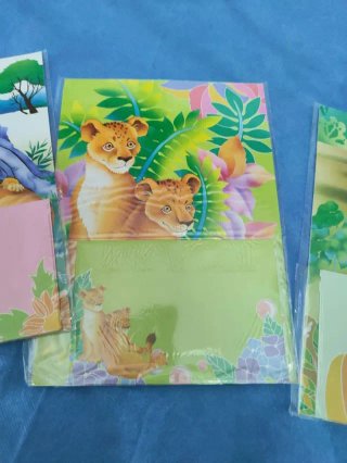 Juego Cartas y Sobres Infantiles Leones