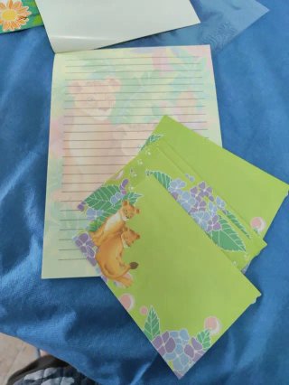 Juego Cartas y Sobres Infantiles Leones