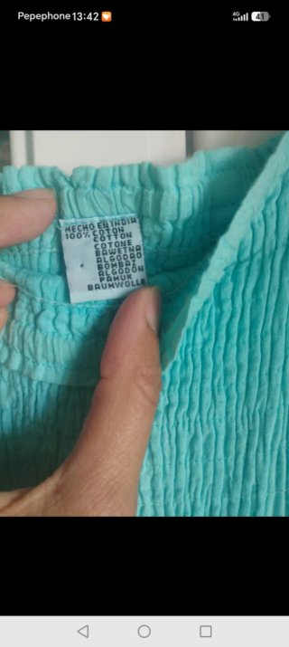 Vestido azul boho talla única