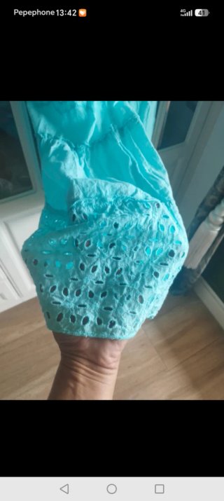 Vestido azul boho talla única