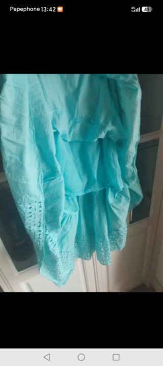 Vestido azul boho talla única