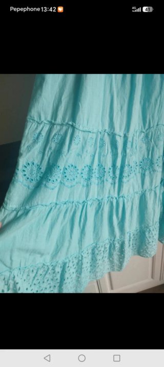 Vestido azul boho talla única