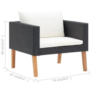 Conjunto jardin 3 Piezas, 2 sillones y mesa