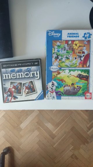 Juego Memoria Spiderman + Puzzle Disney