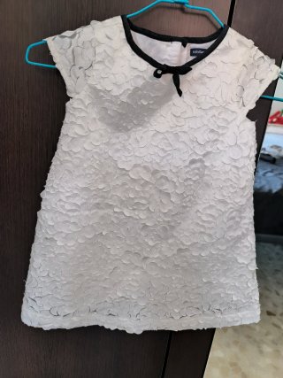 Vestido blanco niña encaje