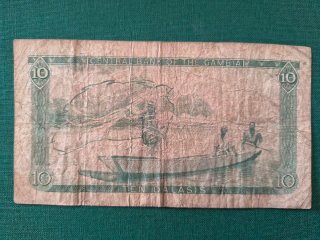 Lote 3 Billetes Gambia 5, 10, 50 Dalasis