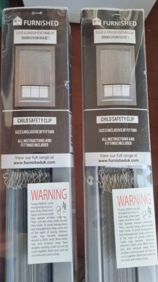 3 Persianas Venecianas Aluminio 150 ancho x210cm h