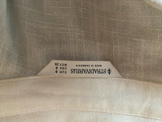 Blusa Stradivarius Lino Blanca Talla S
