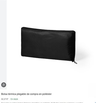 Bolsa Nevera Térmica Plegable Negra
